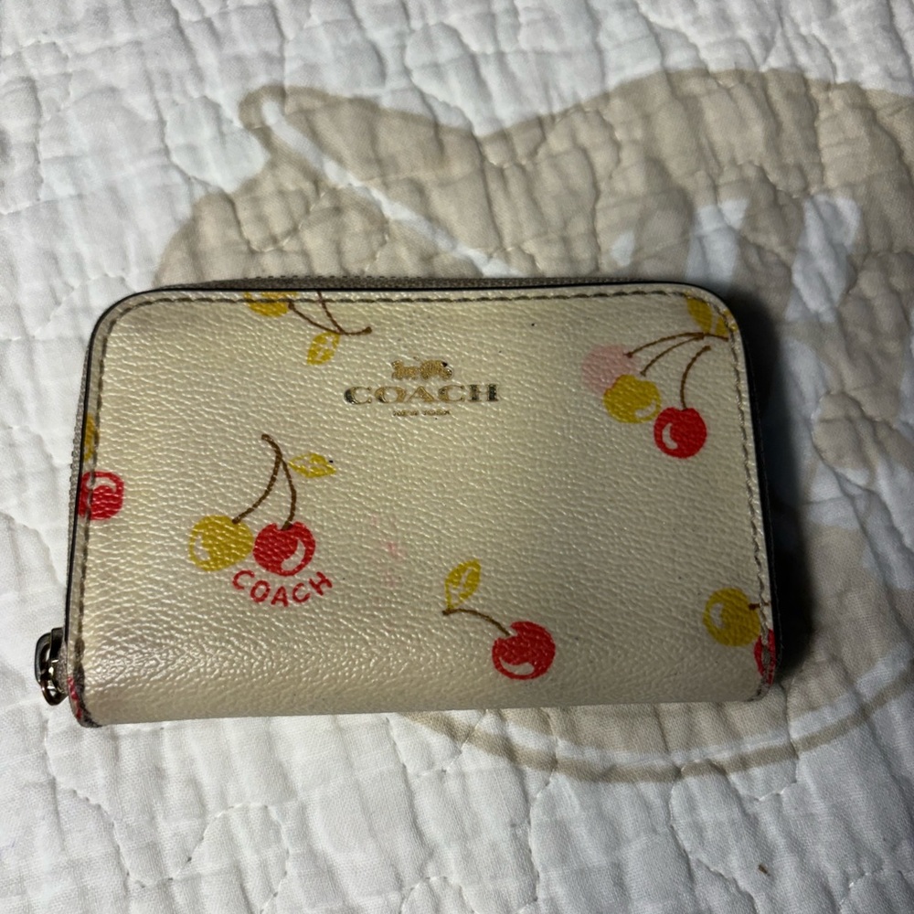 Coach Mini Cherry Coin/Card Case